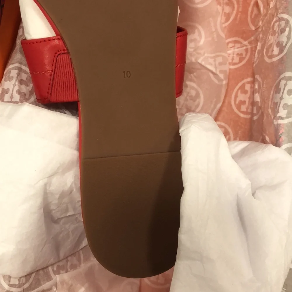 🔥🔥TORY BURCH Everly Leather Slide sandal